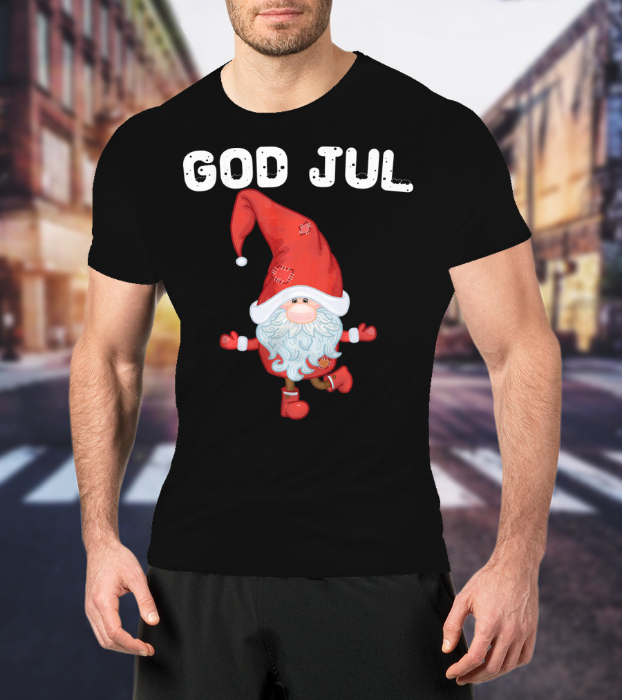 God Jul Santa Claus Swedish Merry Christmas Sweden T-Shirt