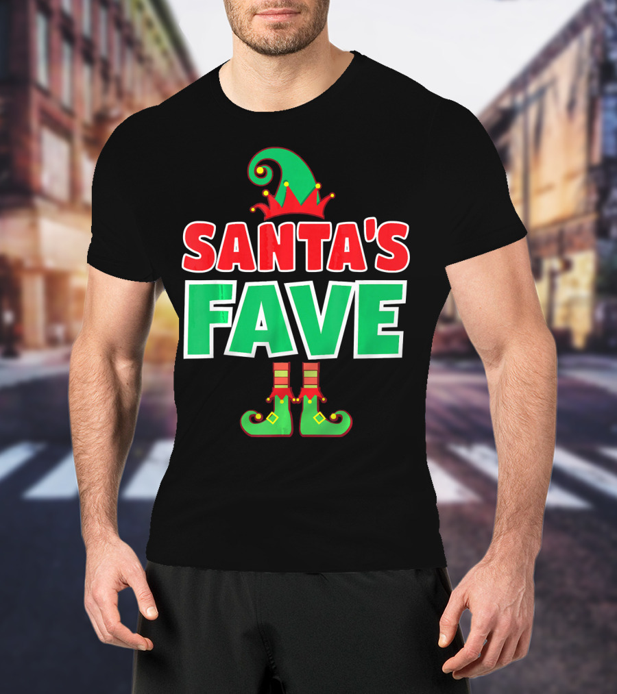 SANTA'S FAVE Elf Hat And Boots T-Shirt