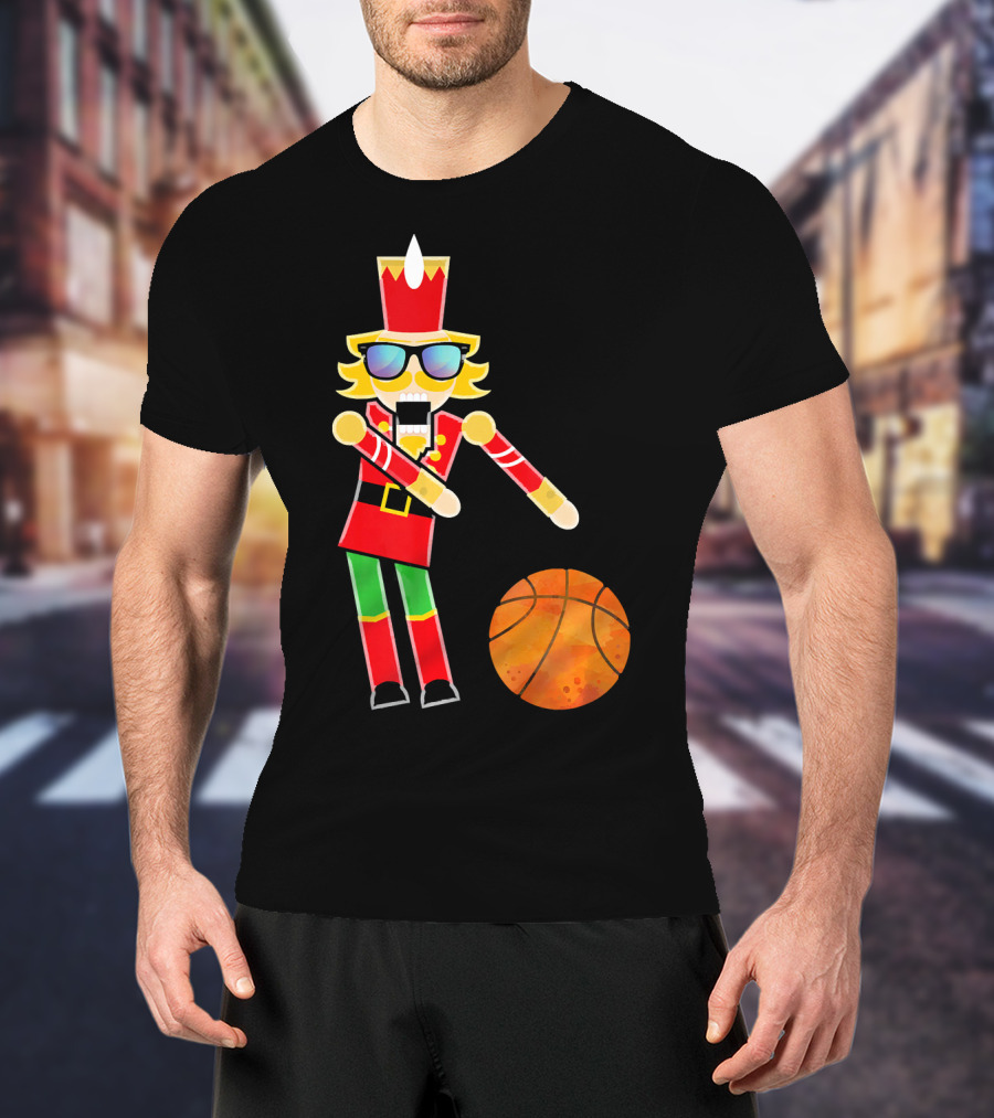 Christmas Nutcracker Basketball Floss Dance T-Shirt
