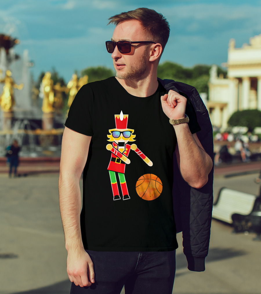 Christmas Nutcracker Basketball Floss Dance T-Shirt