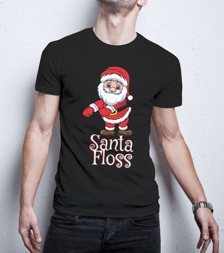 Santa Floss Christmas Hand Drawn Santa⟩ T-Shirt