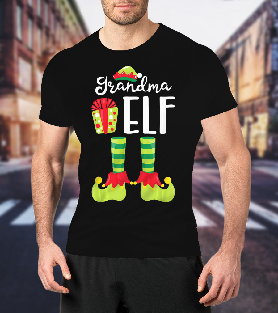 Grandma Elf Family Christmas Elf T-Shirt