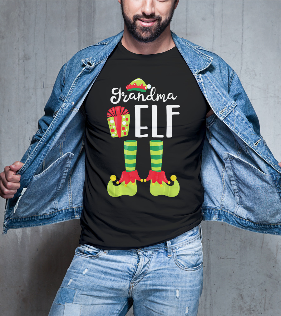 Grandma Elf Family Christmas Elf T-Shirt