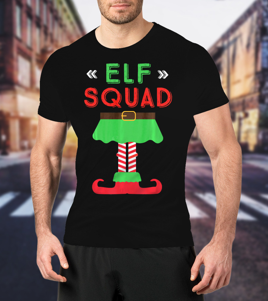 Elf Squad Christmas Holiday Funny Festive T-Shirt