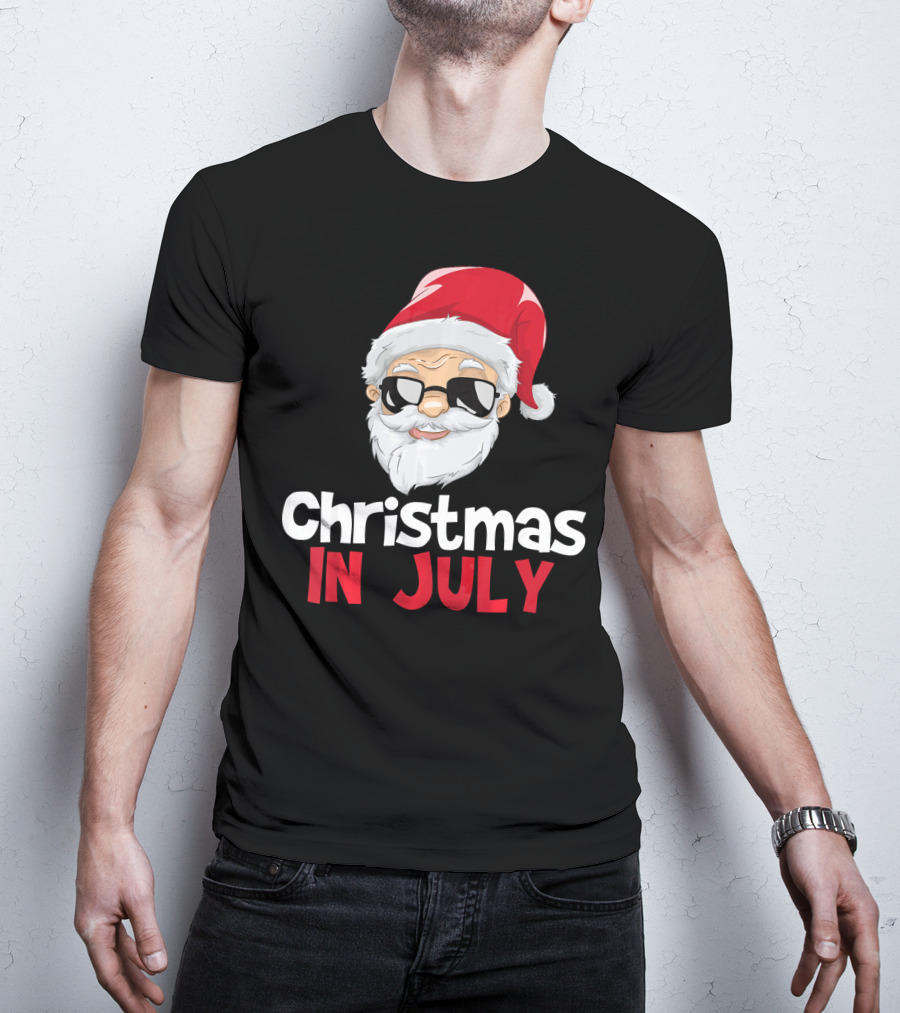 Christmas In July Santa Claus Iconic Holiday T-Shirt