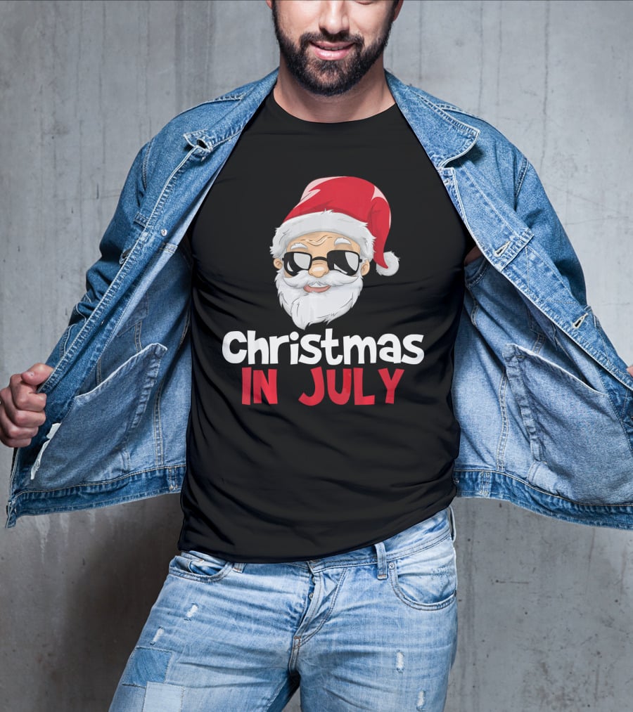Christmas In July Santa Claus Iconic Holiday T-Shirt