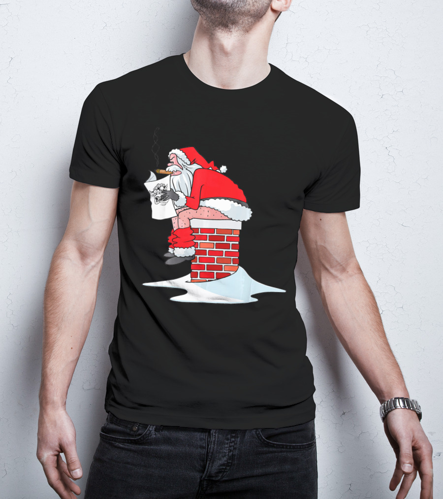 Merry Christmas Santa Claus Chimney Humor T-Shirt