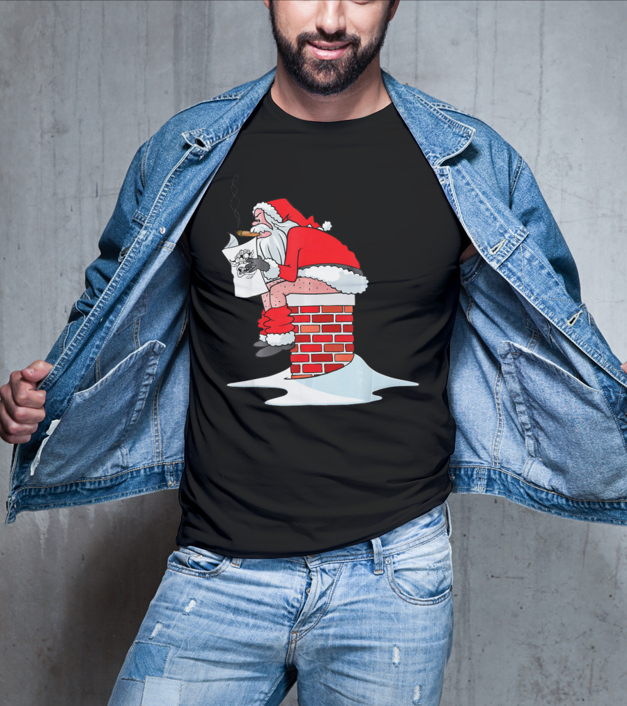 Merry Christmas Santa Claus Chimney Humor T-Shirt