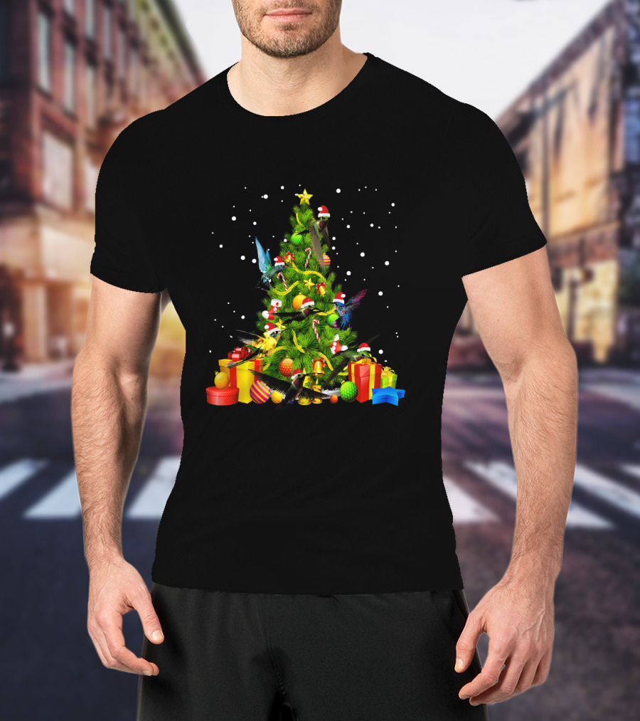 Funny Christmas Hummingbirds Bird Lover Holiday T-Shirt