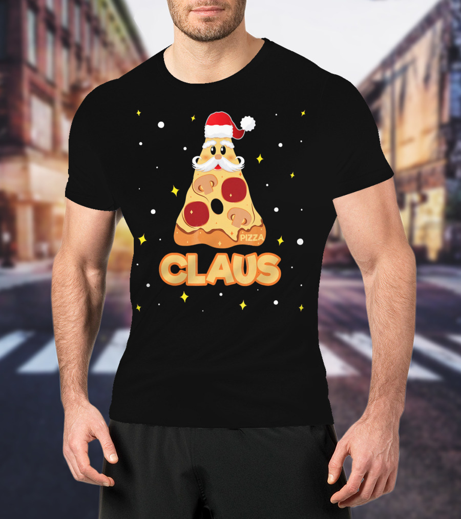 Pizza Claus Funny Santa Merry Crustmas T-Shirt
