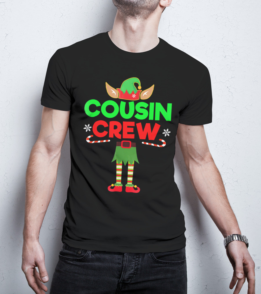Cousin Crew Elf Outfit Christmas Family Matching T-Shirt
