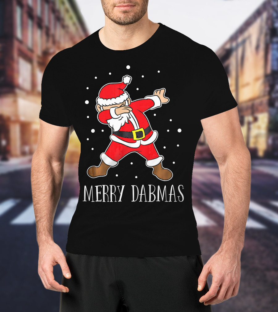Merry Dabmas Funny Dabbing Christmas Santa T-Shirt