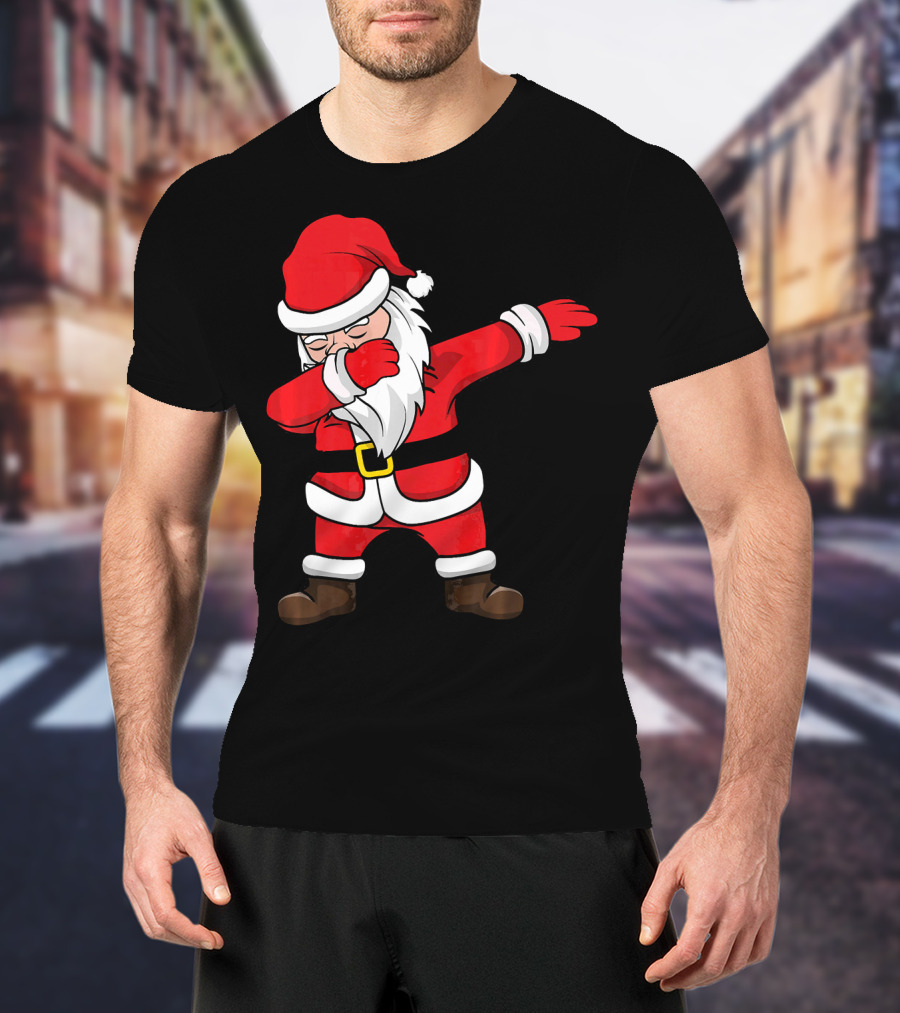 Dabbing Santa Kids Funny Claus Dab Christmas Dance T-Shirt
