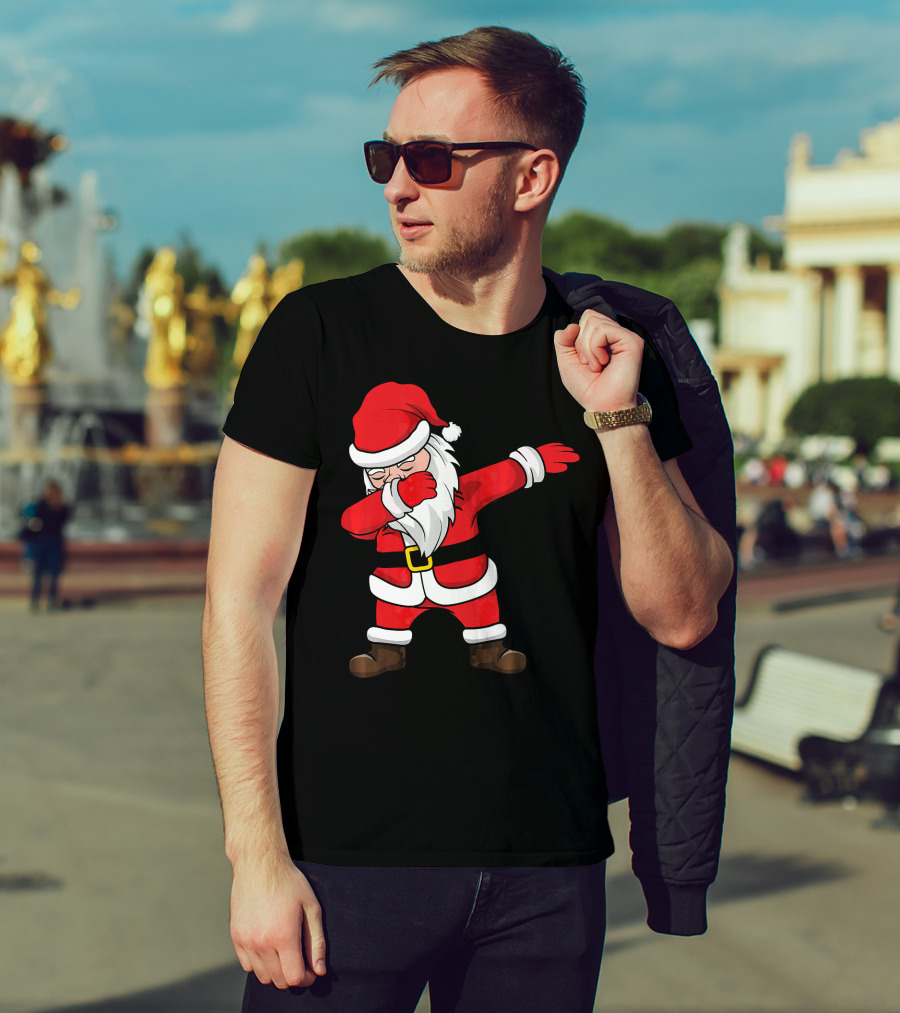 Dabbing Santa Kids Funny Claus Dab Christmas Dance T-Shirt