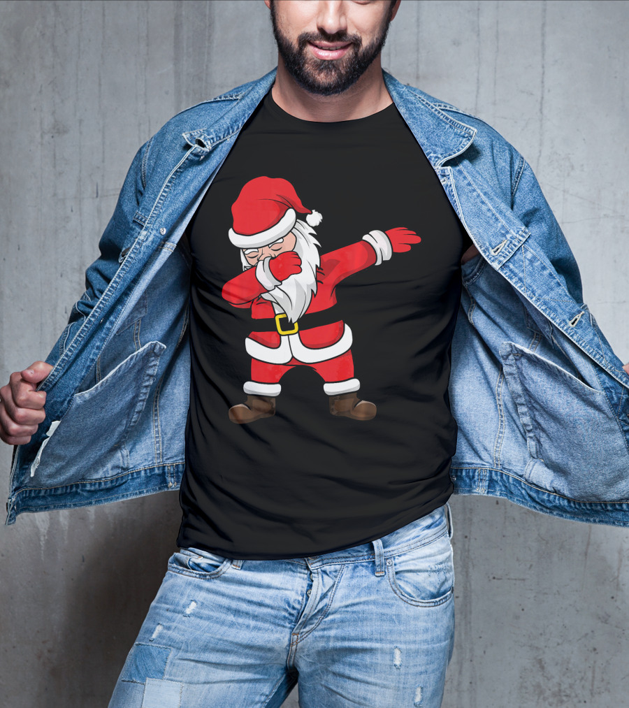 Dabbing Santa Kids Funny Claus Dab Christmas Dance T-Shirt