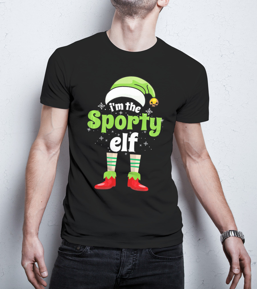 I'm The Sporty Elf Funny Family Holiday T-Shirt
