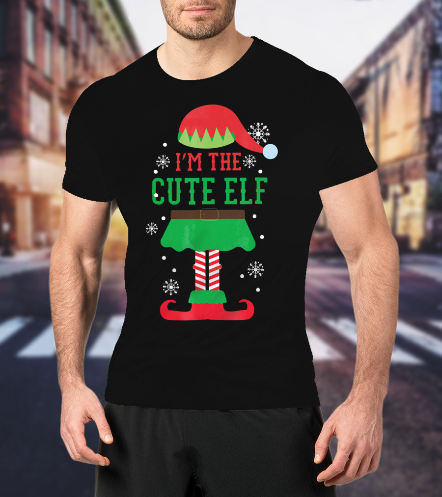 I'm The Cute Elf With Snowflakes T-Shirt