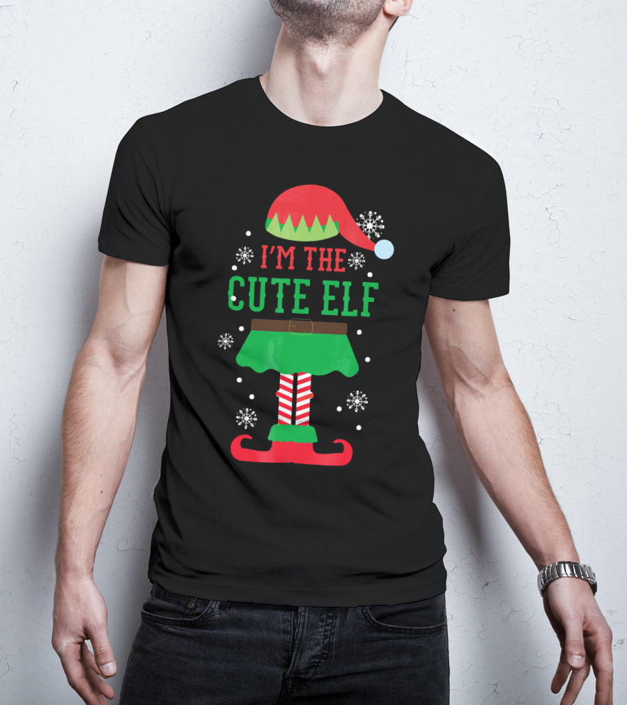 I'm The Cute Elf With Snowflakes T-Shirt