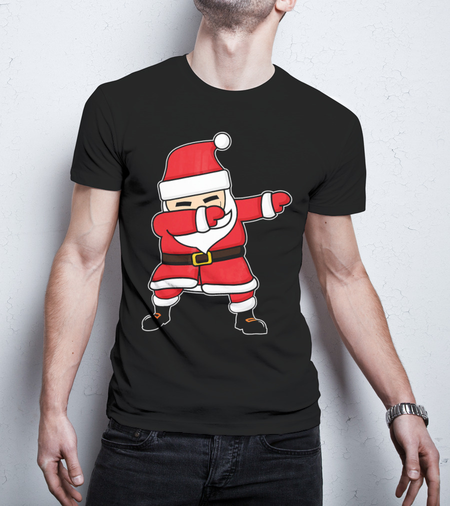 Dabbing Santa Claus Funny Christmas Pose T-Shirt