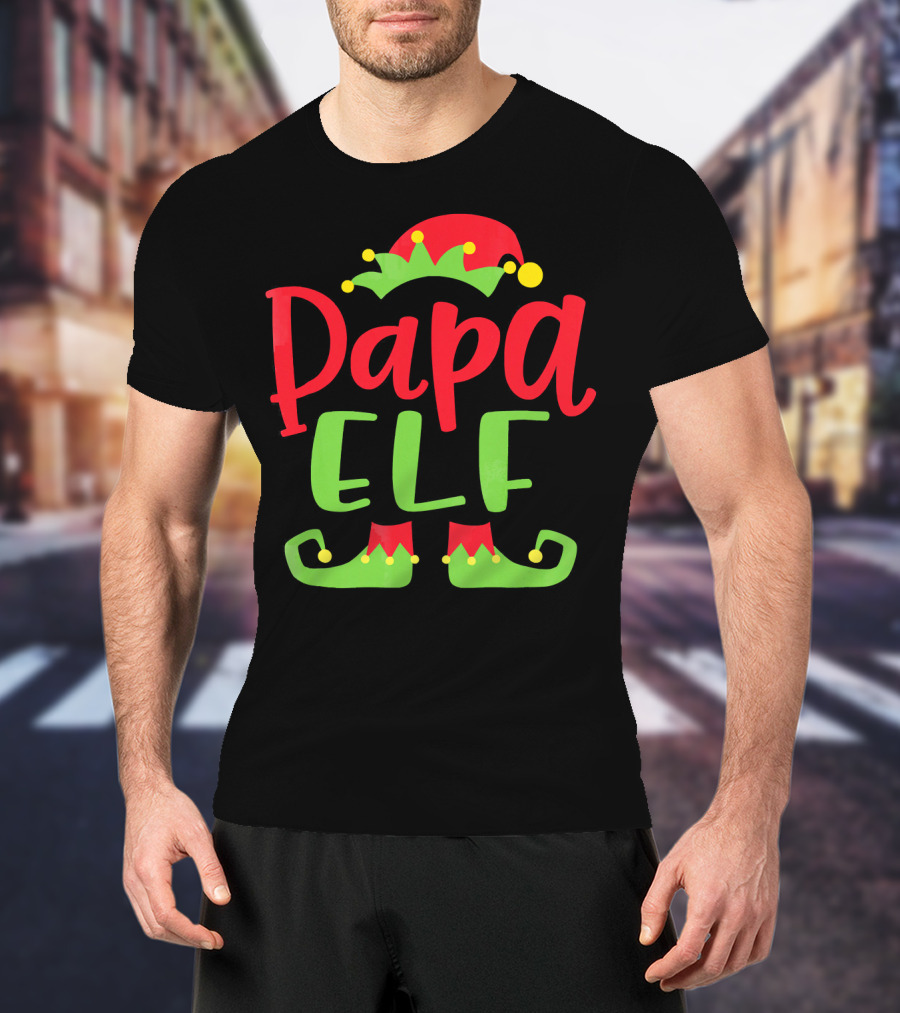 Papa Elf Christmas Match Holiday Humor T-Shirt
