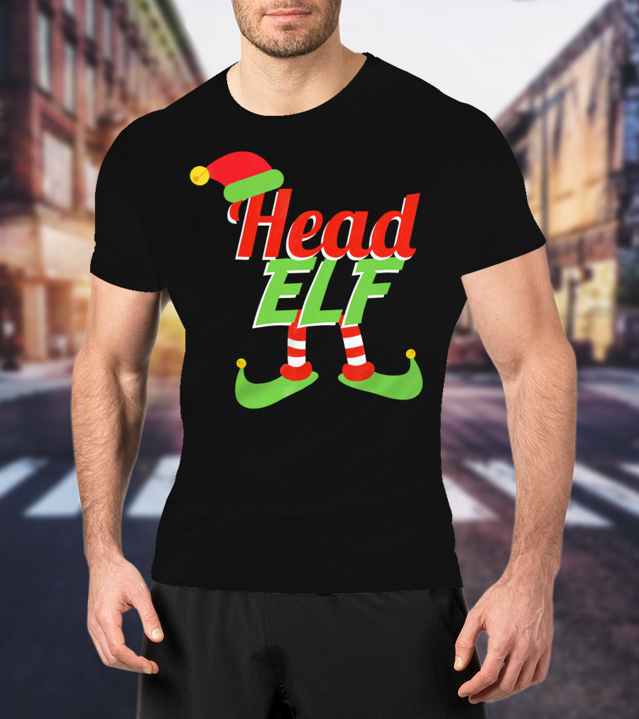 Head Elf Christmas Outfit With Hat And Curled Shoes T-Shirt