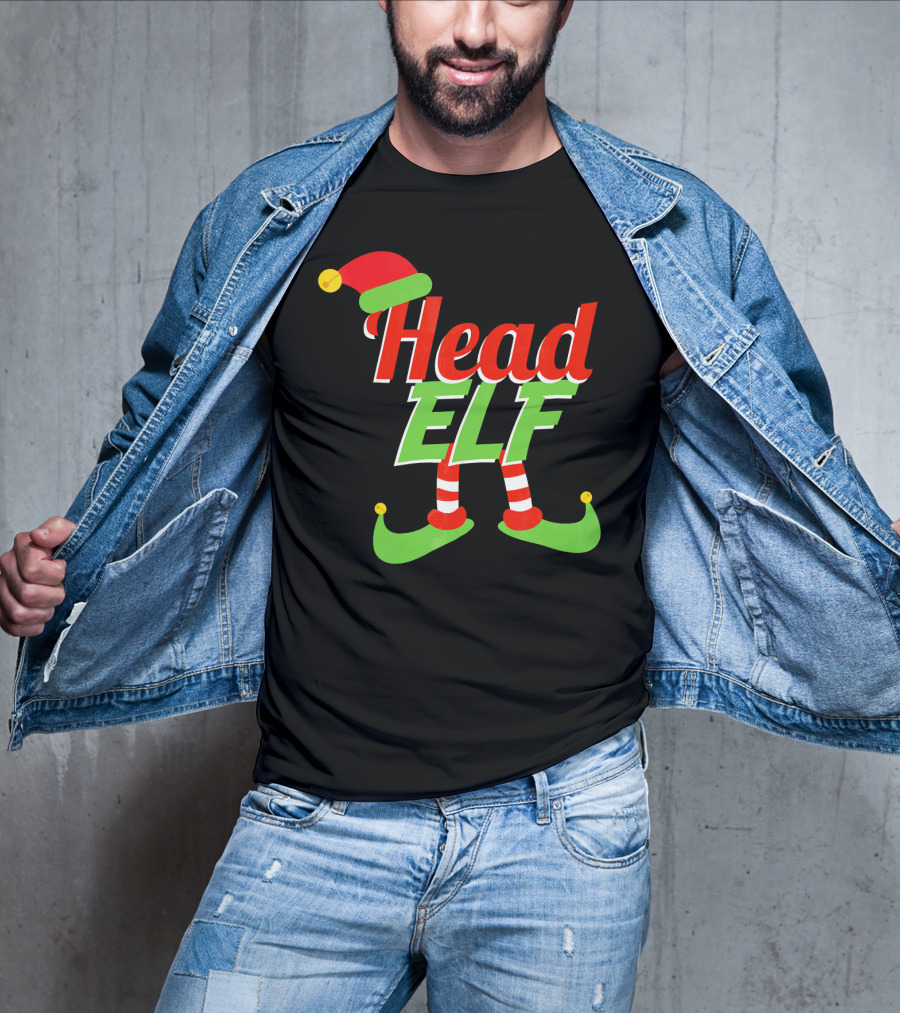 Head Elf Christmas Outfit With Hat And Curled Shoes T-Shirt