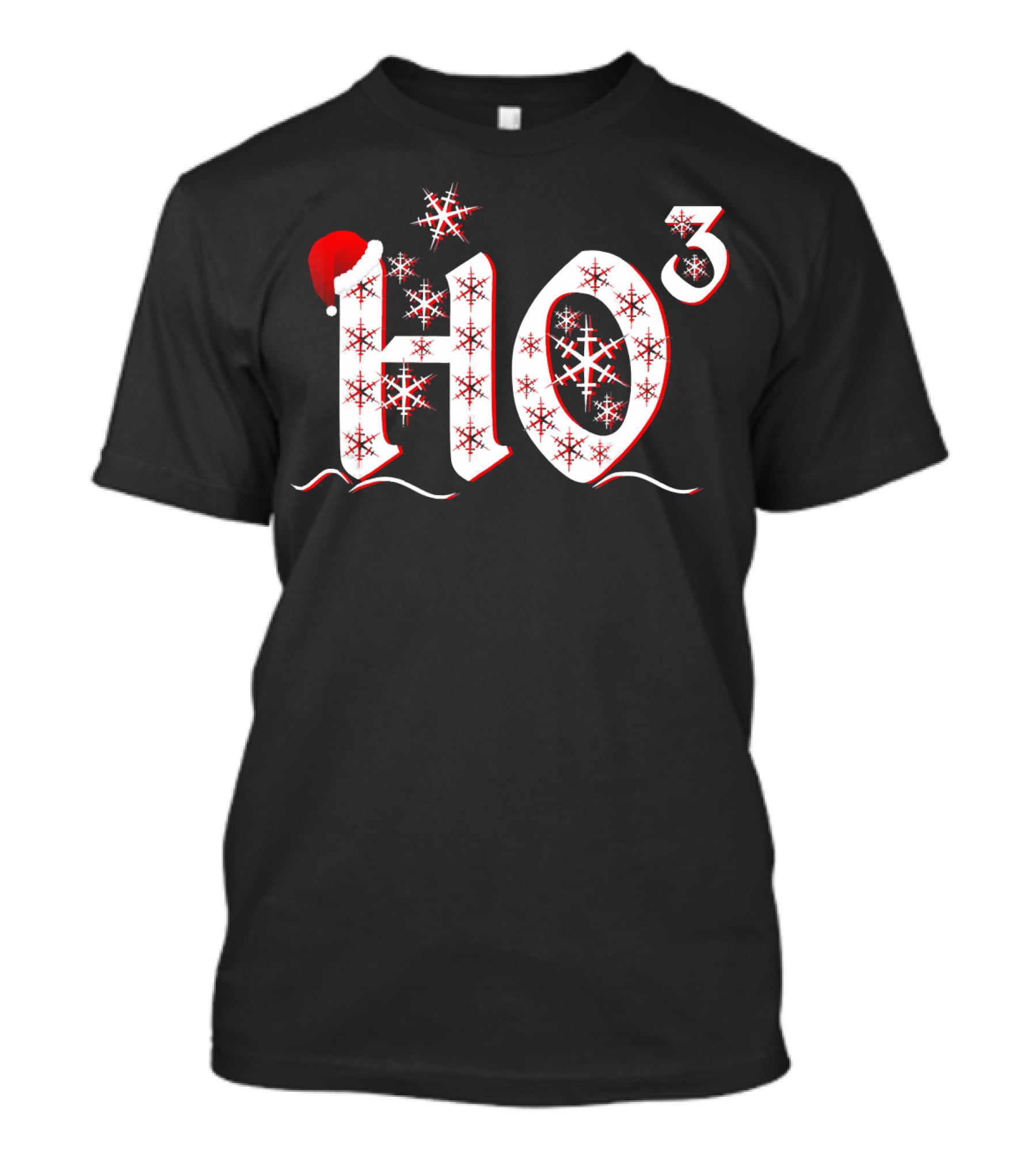 Christmas Ho Ho Ho Snowflake Santa Hat H₀³ T-Shirt