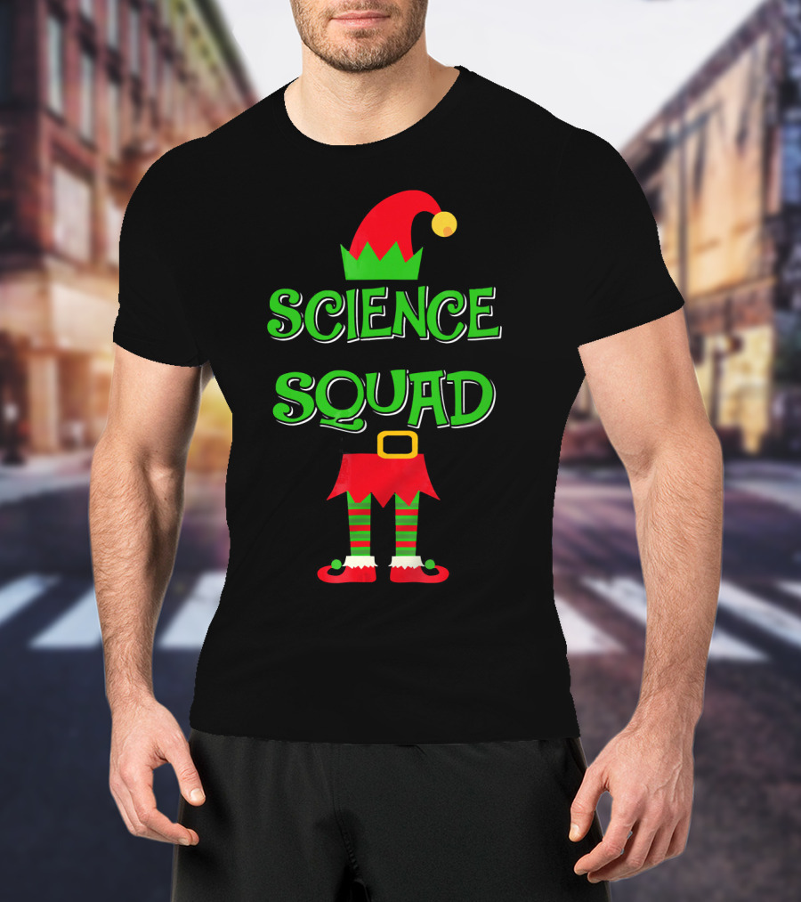 Science Squad Christmas Elf Teacher T-Shirt