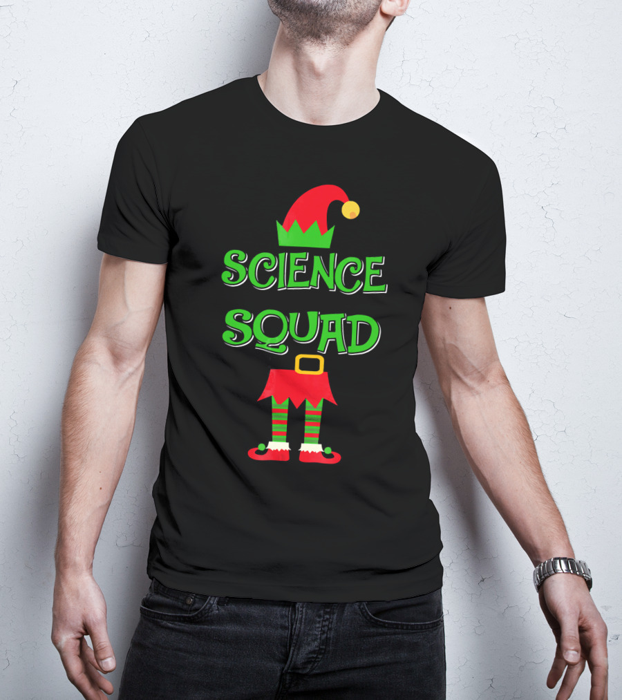 Science Squad Christmas Elf Teacher T-Shirt