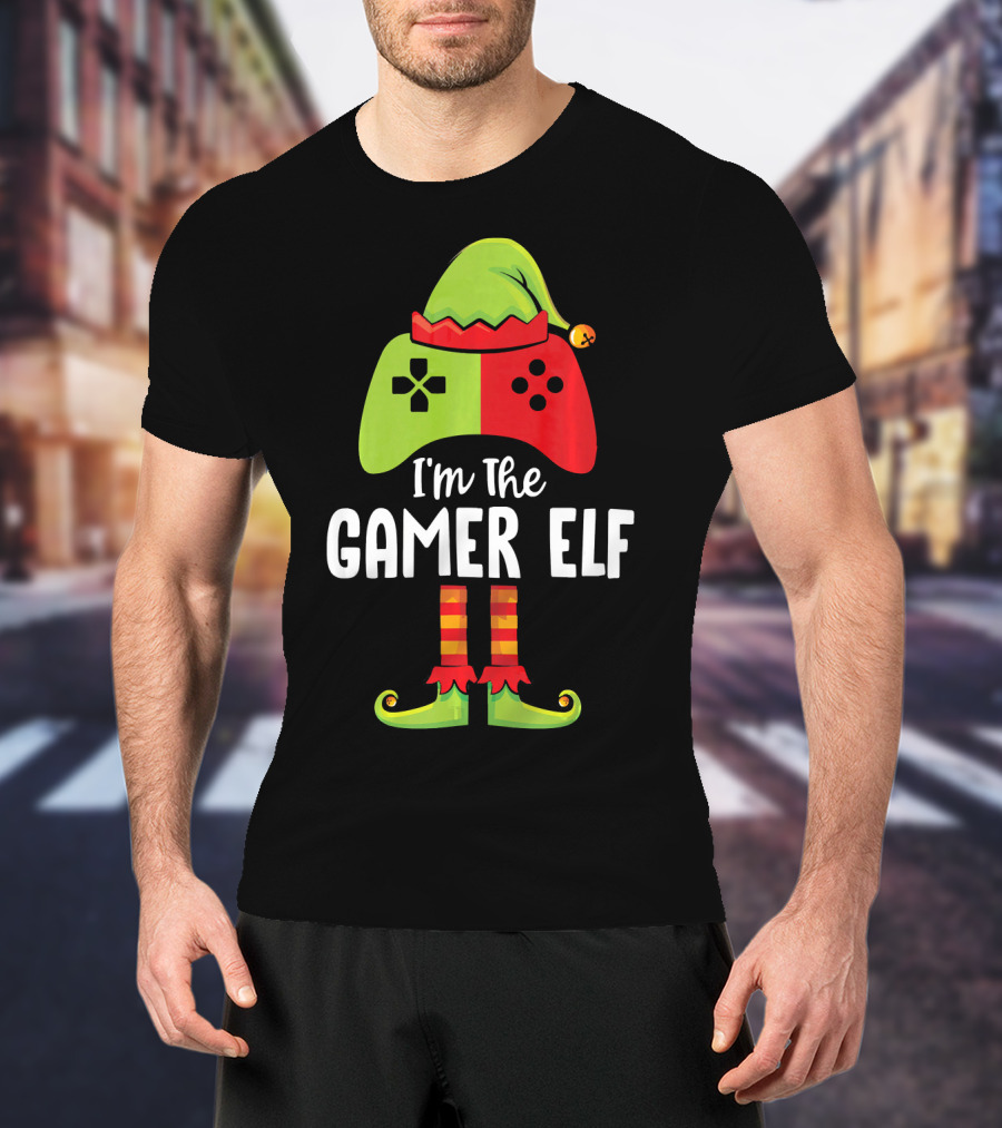 I'm The Gamer Elf Controller Hat Festive Costume T-Shirt