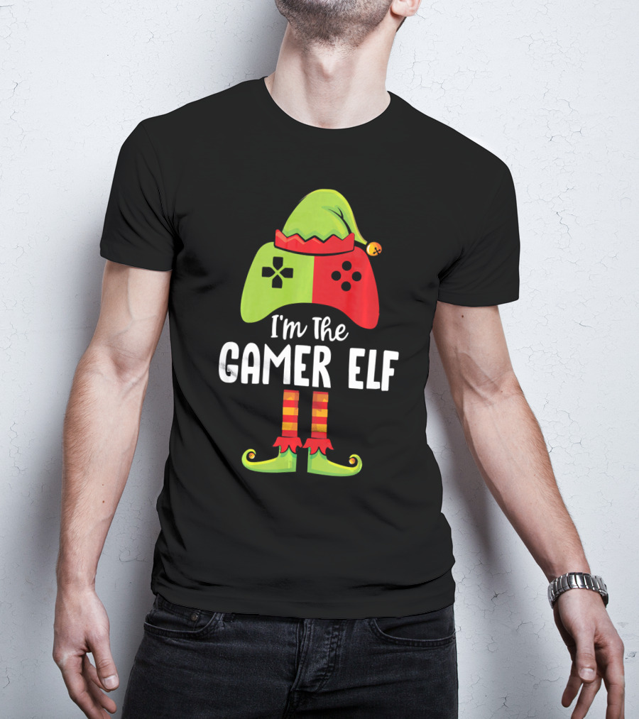 I'm The Gamer Elf Controller Hat Festive Costume T-Shirt