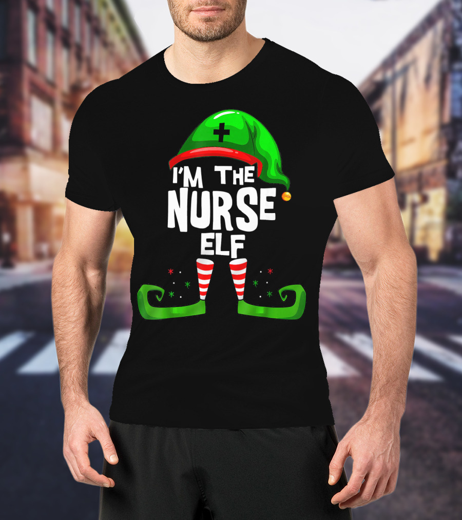 I'm The Nurse Elf RN Nurse Elf Christmas Costume T-Shirt