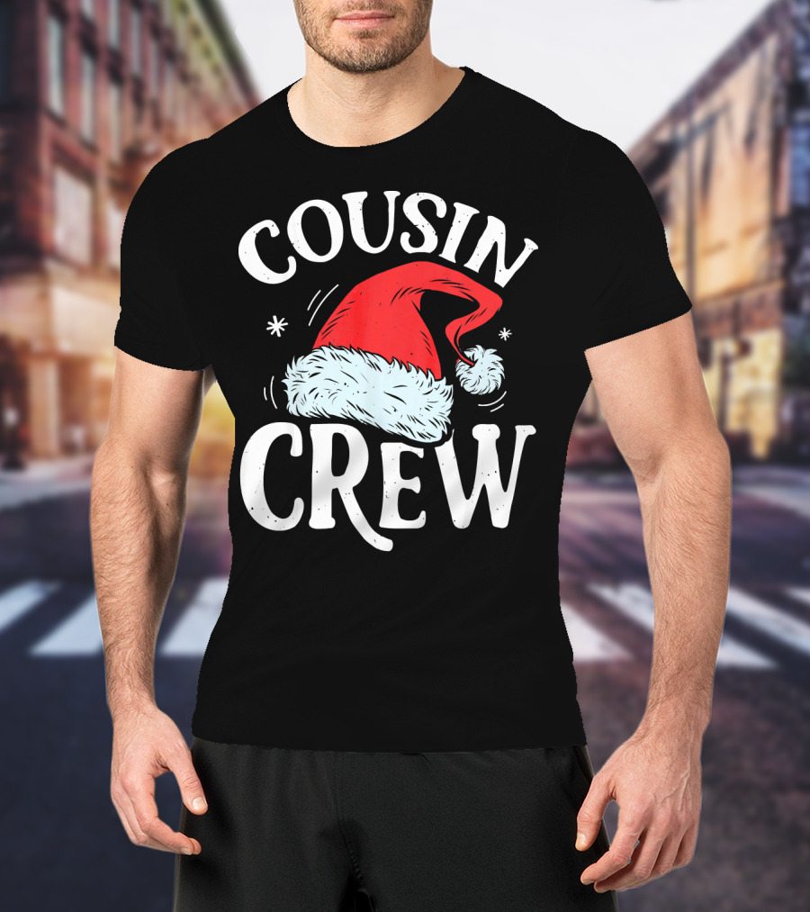 Cousin Crew Santa Hat Christmas T-Shirt