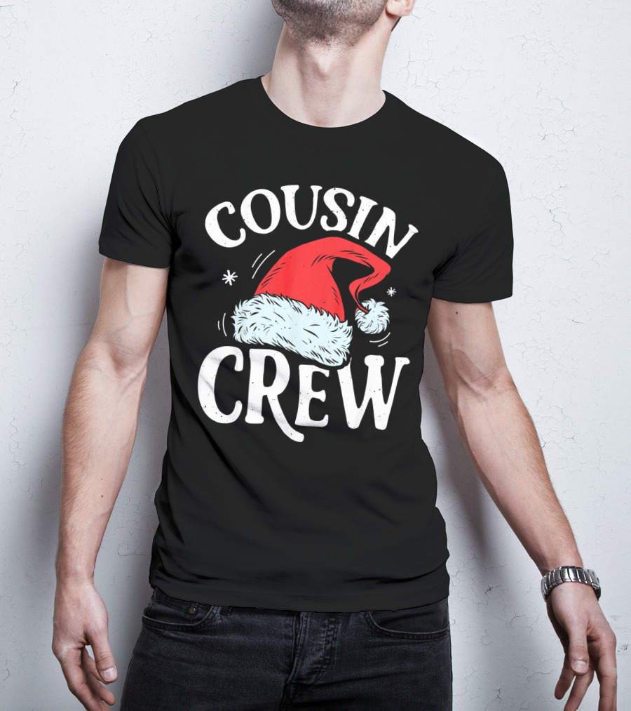 Cousin Crew Santa Hat Christmas T-Shirt