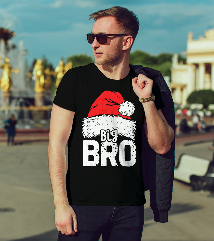 Big Bro Santa Hat Christmas T-Shirt