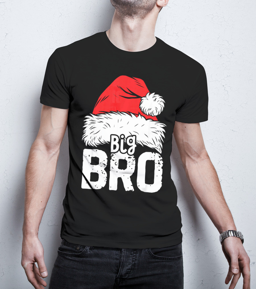 Big Bro Santa Hat Christmas T-Shirt