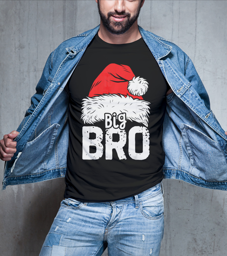 Big Bro Santa Hat Christmas T-Shirt