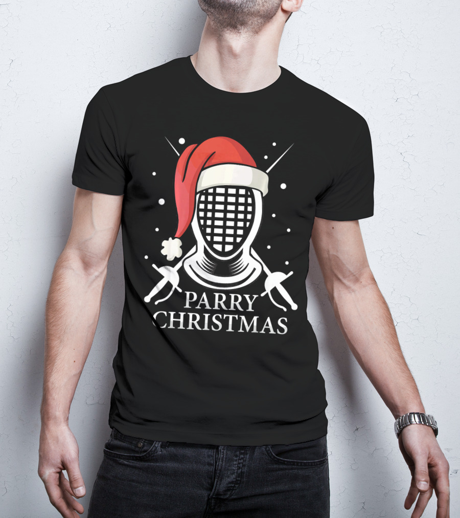 Parry Christmas Fencing Santa T-Shirt