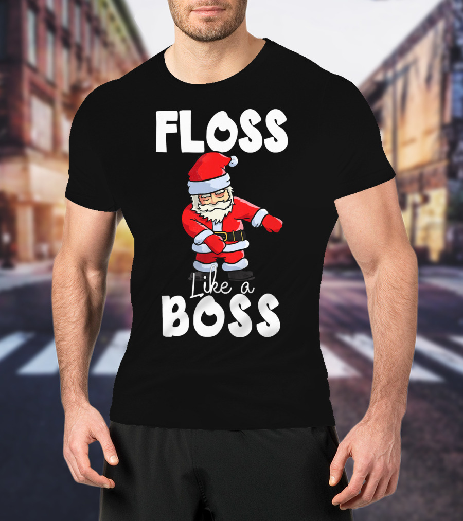 Floss Like A Boss Santa T-Shirt