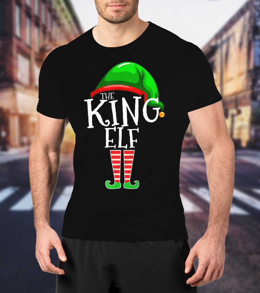 The King Elf Family Matching Group Christmas Outfit Holiday Helper T-Shirt