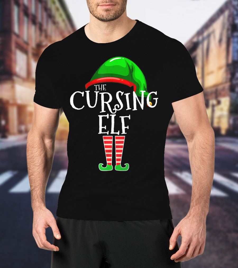 The Cursing Elf Family Matching Holiday Humor T-Shirt