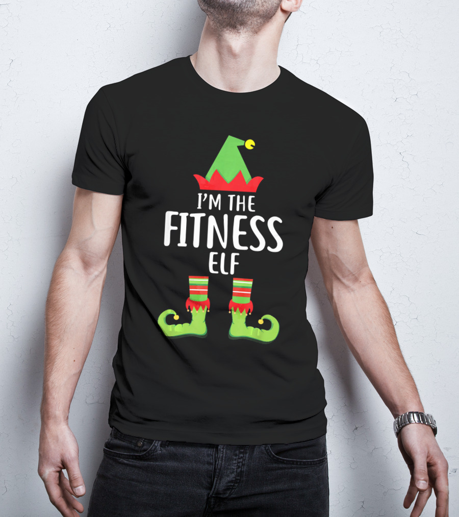 I'M The Fitness Elf Matching Family Group Holiday Humor T-Shirt