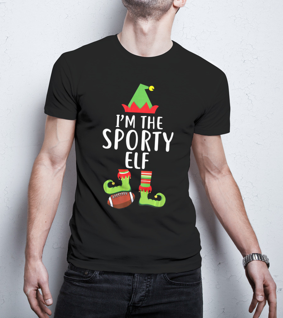 I'm The Sporty Elf Rugby Holiday T-Shirt