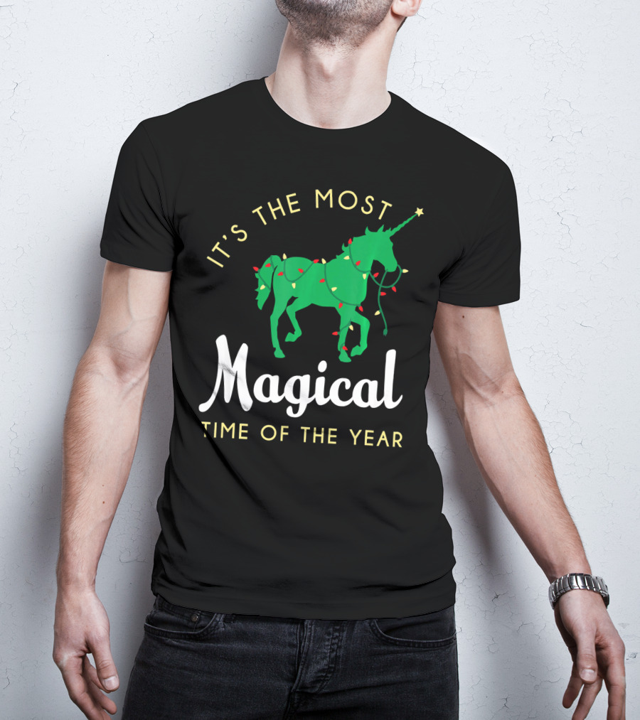 It's The Most Magical Time Of The Year Christmas Unicorn T-Shirt