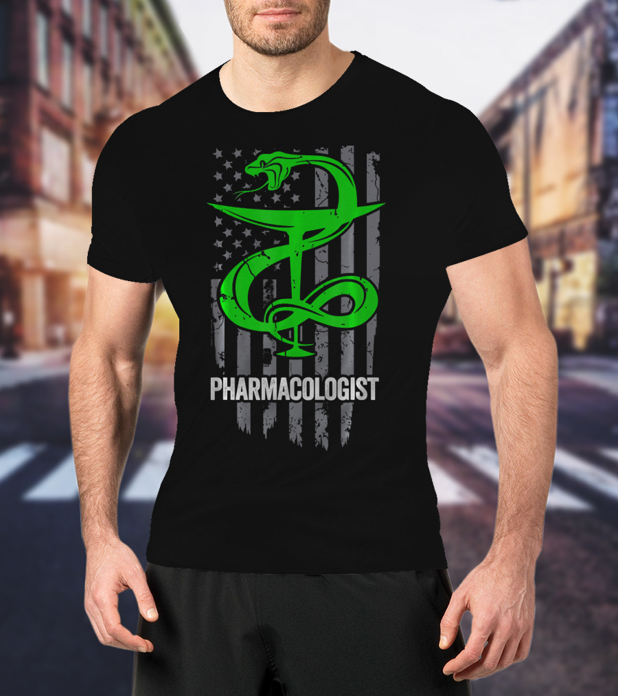 Pharmacologist American Flag Snake T-Shirt