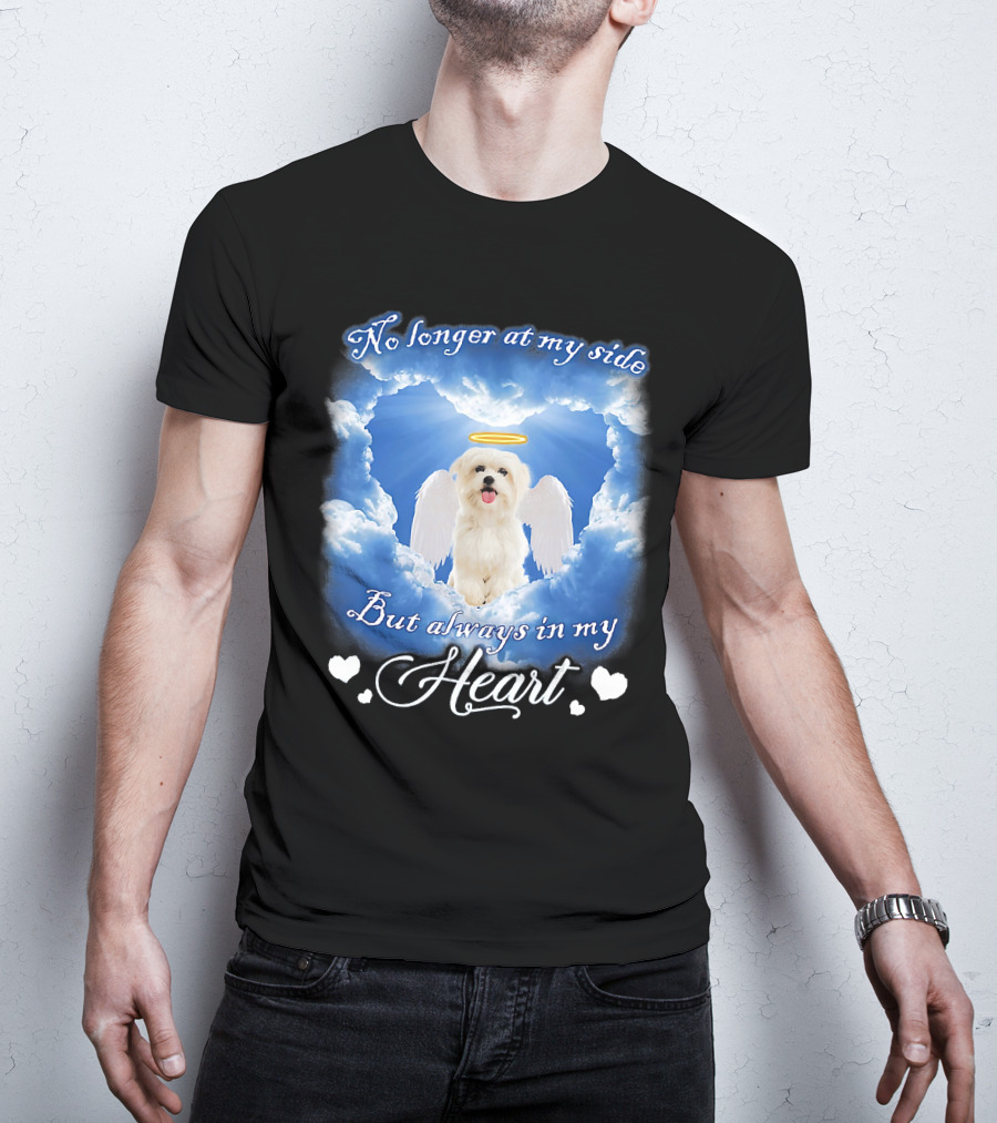 No Longer At My Side But Always In My Heart Dog Angel Clouds T-Shirt