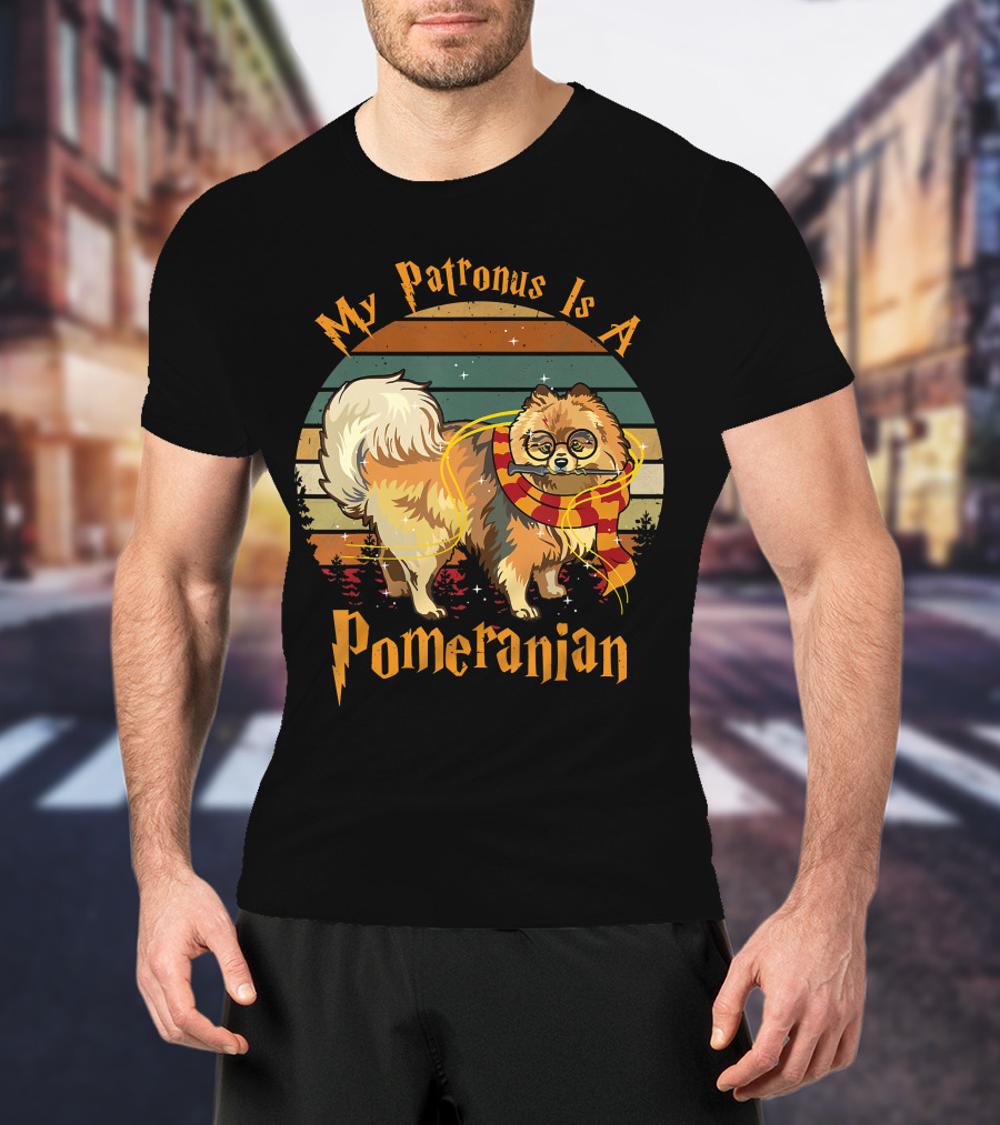 My Patronus Is A Pomeranian Dog With Wizardry And Magic References T-Shirt