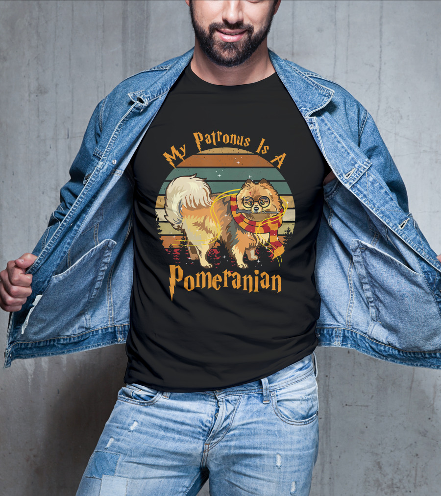 My Patronus Is A Pomeranian Dog With Wizardry And Magic References T-Shirt