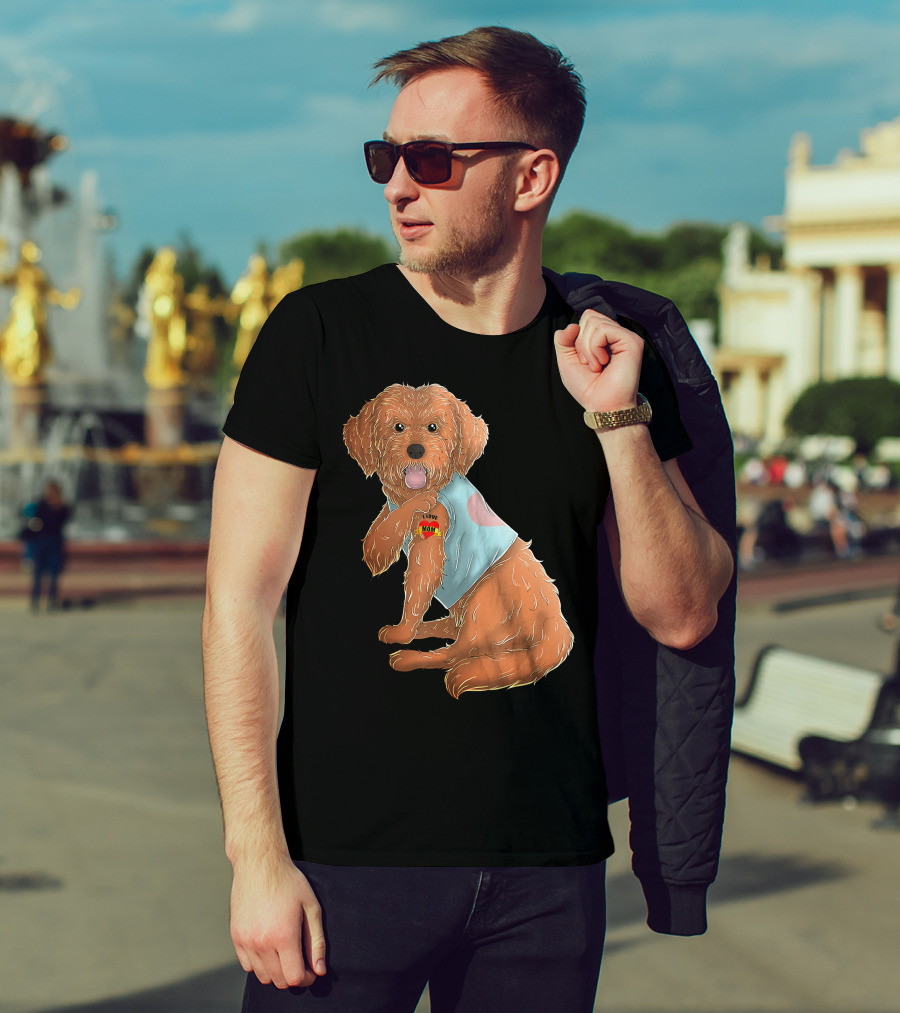 Cockapoo Dog I Love Mom Tattoo T-Shirt