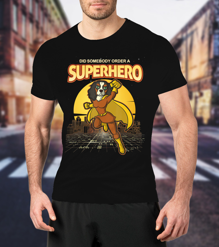 Did Somebody Order A Superhero Cavalier King Charles Spaniel Comic T-Shirt